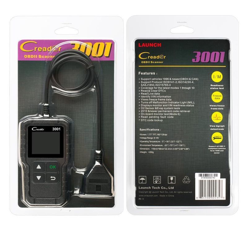 Launch X431 Cr3001 with Multi-Language Code Diagnostic Scanner OBD2 Diagnostic Tool