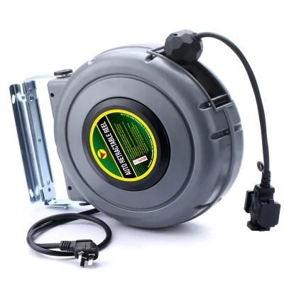 Jinbeide 12 Meters Automatic Retractable 39.37FT Electric Hose Reel Wall Mount Cable Reel Electric Hose Reel