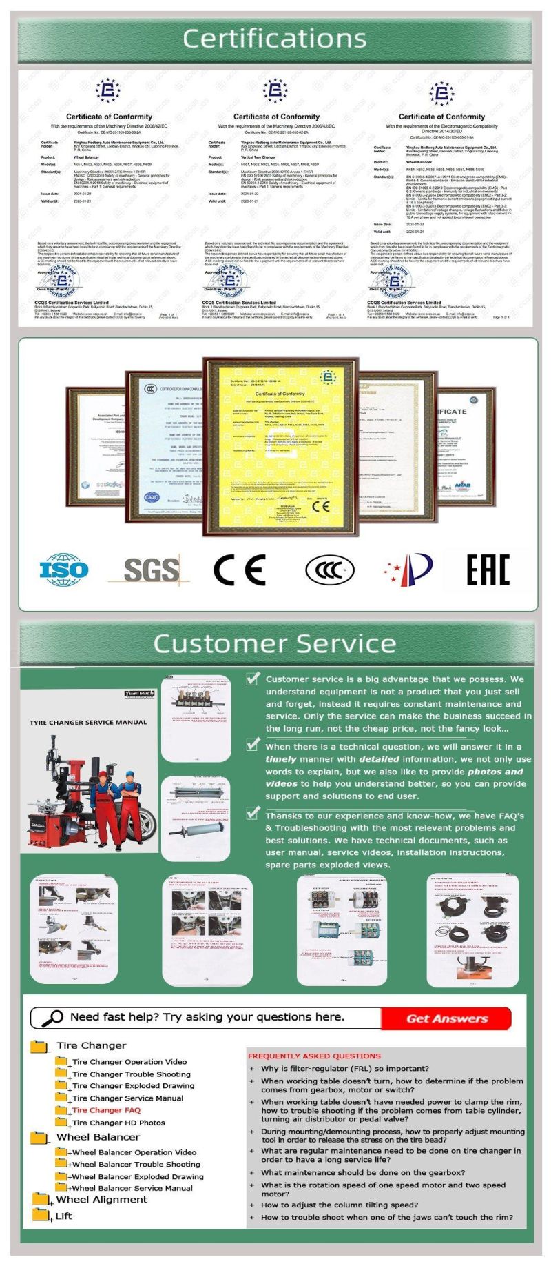 China Supplier Tyre Service Equipmnt Tire Changing Machine for Sale