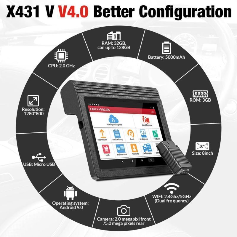 High Cost-Effective Launch X-431 V V4.0 Full System Auto Scan Tool Automotive Diagnostic Device