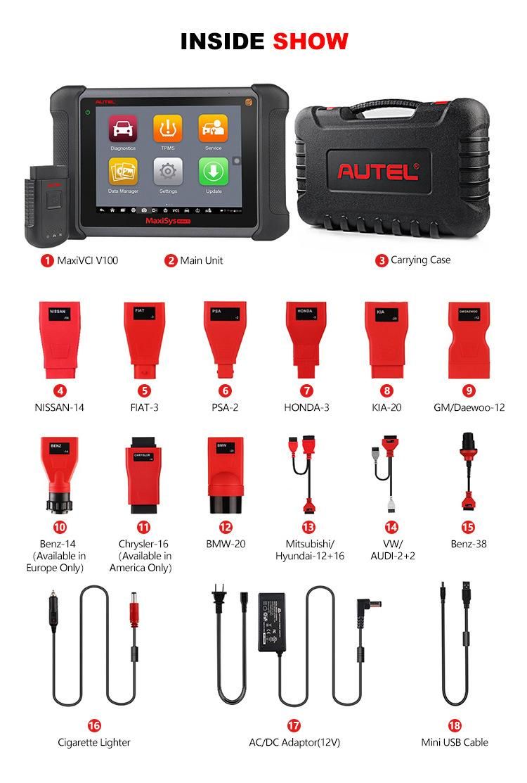 Autel Maxisys Ms906 FCC ID Wq8maxisysmy906 Diagnostic Scanner for All Engine