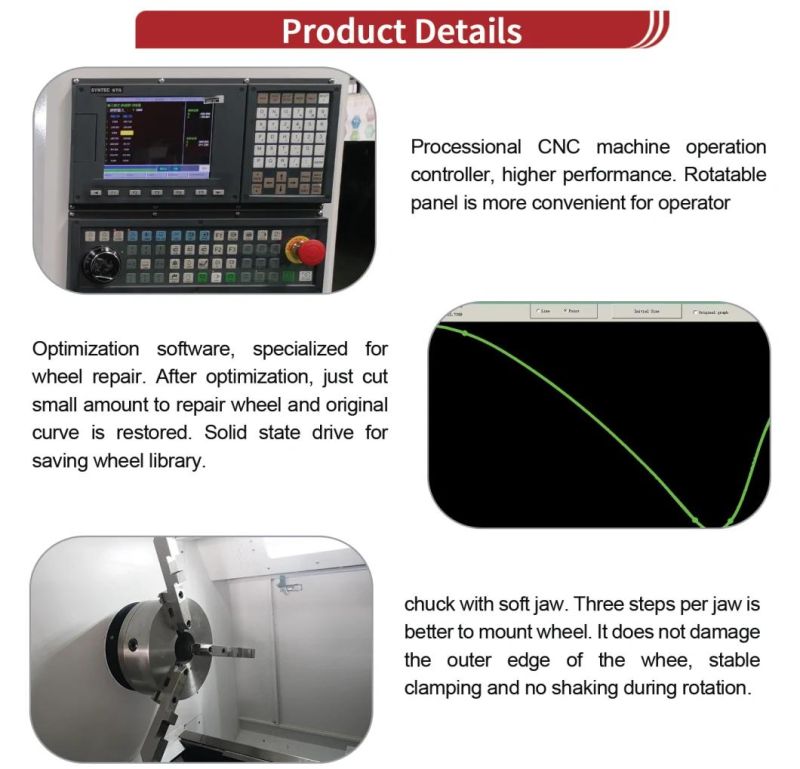 Diamond Cutting Wheel Machines Alloy Wheel CNC Lathe Rim Repair