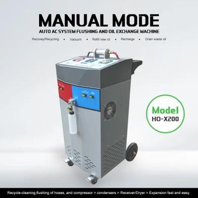 Manual Mode Auto AC System Flushing and Oil Exchange Machine