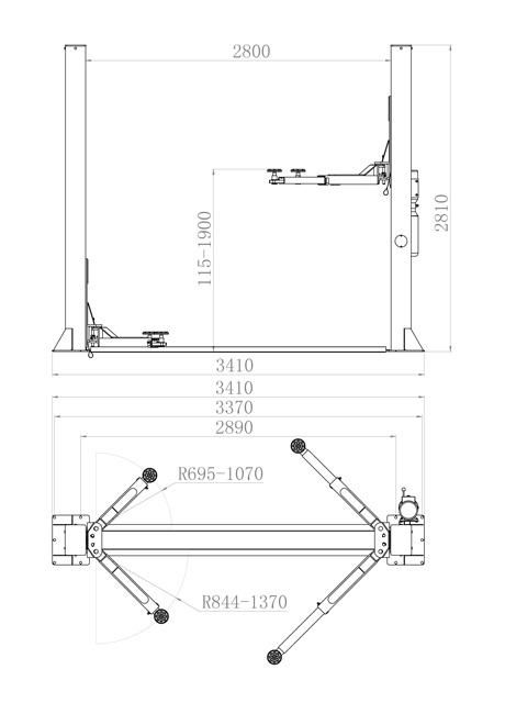 Cheap Two Post Hydraulic Car Lift