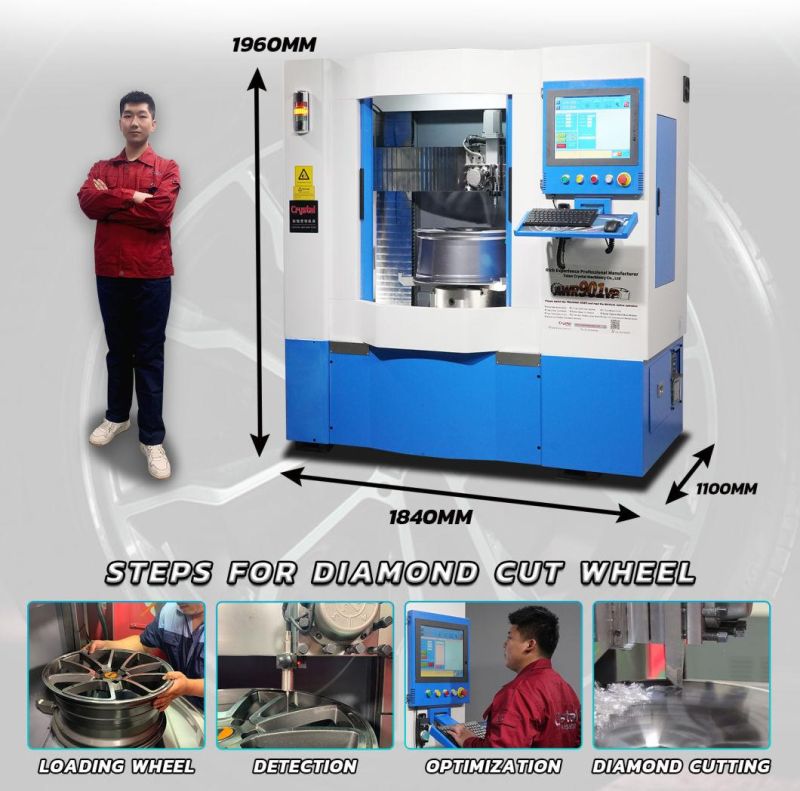 Vertical Mag Wheel Repair CNC Rim Repair Machine Awr901vp-PRO