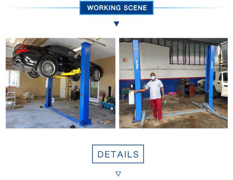 3500kg Bilateral Manual Release Two Post Car Lift