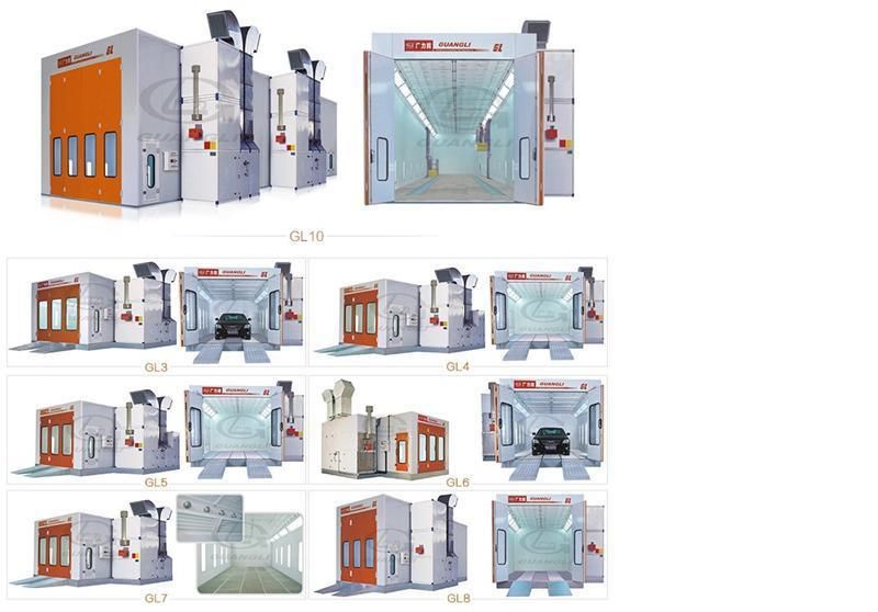 Gl Ce Certified Car Spray Booth Baking Oven with Big Glass Doors