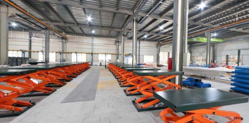 3.5t Full Rise Scissor Lift Stationary Hoist in Ground Mounted for Automobile Garage Workshop Repair Use