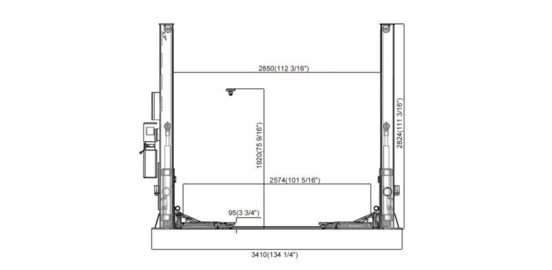 on-7224 Base Plate Two Post Car Lift with CE Two Post Car Lift/Auto Car Hoist 2 Post Car Lift/Oto Lift/Vehicle Lifter 4 Tons /Automotive Lift