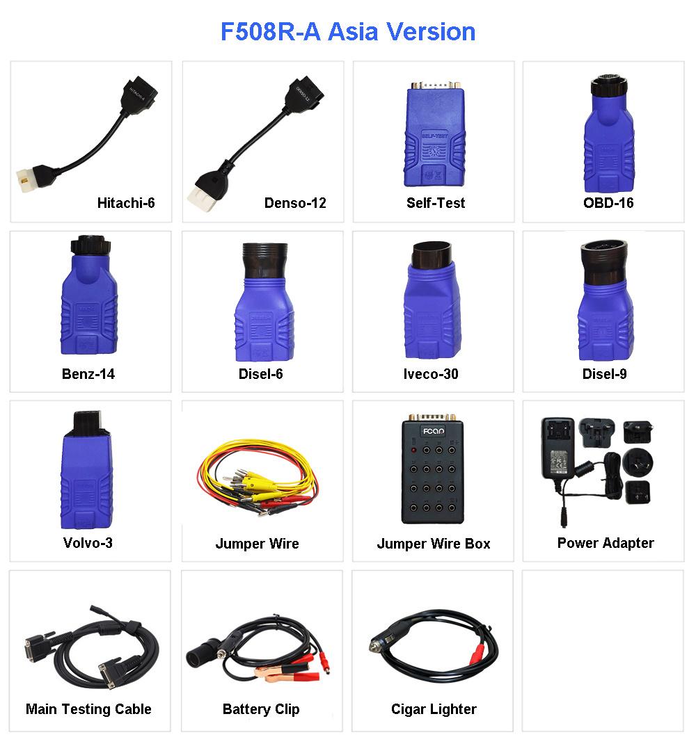 Fcar F508r Heavy Duty Diagnostic Tool OBD2 Scanner F508r 24V Truck Code Reader Tool Asian Version