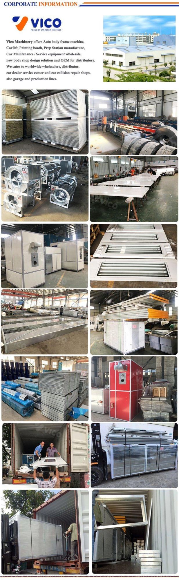 Vico Car Spray Painting Room Auto Body Paint Booth Painting Oven Spraying Booth Painting Cabin