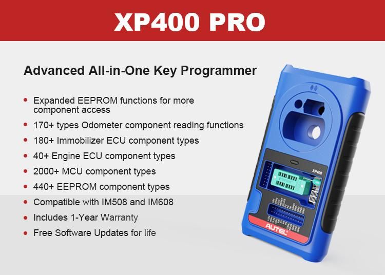 Autel XP400PRO OBD Scanner Car Key Programming Tool Use with Autel Im608 Im508