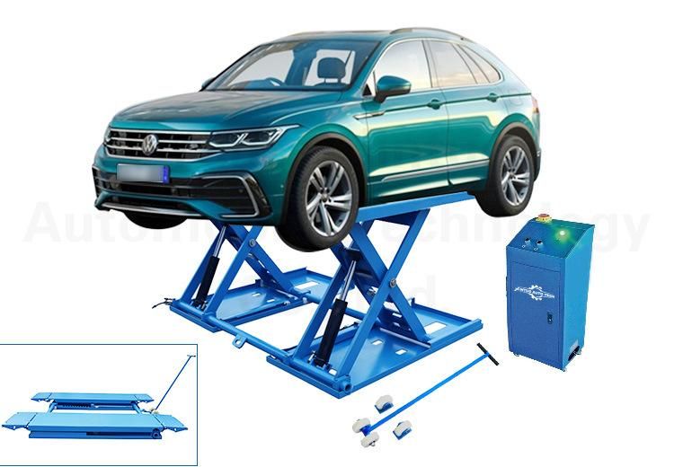 Best Sale Jintuo Portable MID Rise Scissor Lift Machine Jt-3000ms / Car Lift Use for Home Garage