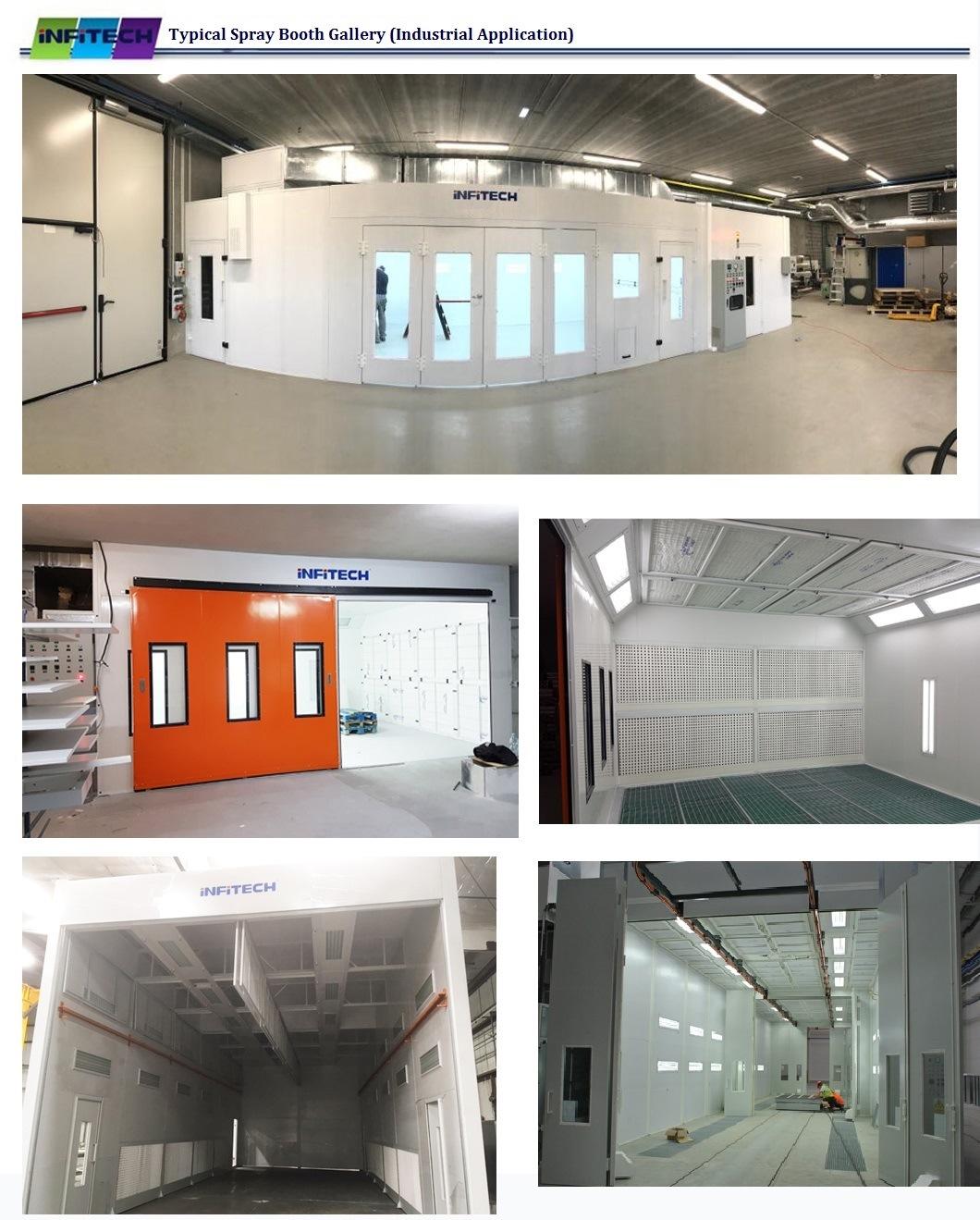 New Zealand Standard Customized Industrial Bus Paint Booth with 2 Work Zones