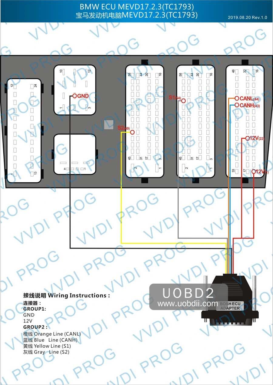 Xhorse Vvdi Prog Programmer with Bosch ECU Adapter Read BMW ECU N20 N55 B38 Isn