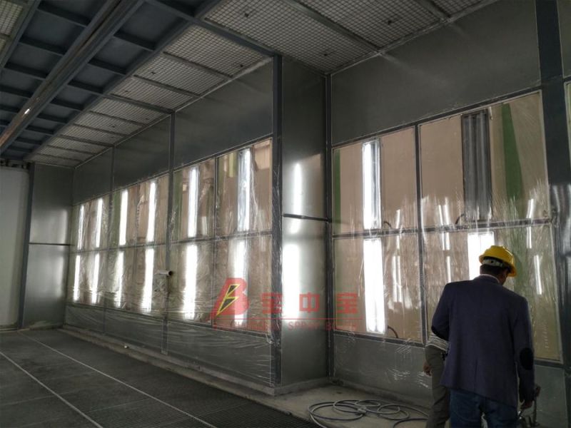 Metal Fabrication Paint Booth for Huizhou Ccmsa Wet Tyle Filter Steel Painting Line