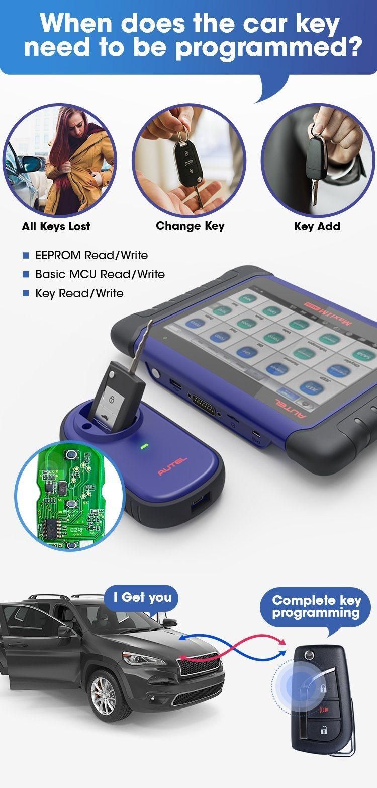 Autel Im508 Full System Diagnostics Scanner with Powerful Combination of Key Programming Advanced Maintenance Services for All Cars Smart Model IMMO, OE-Level