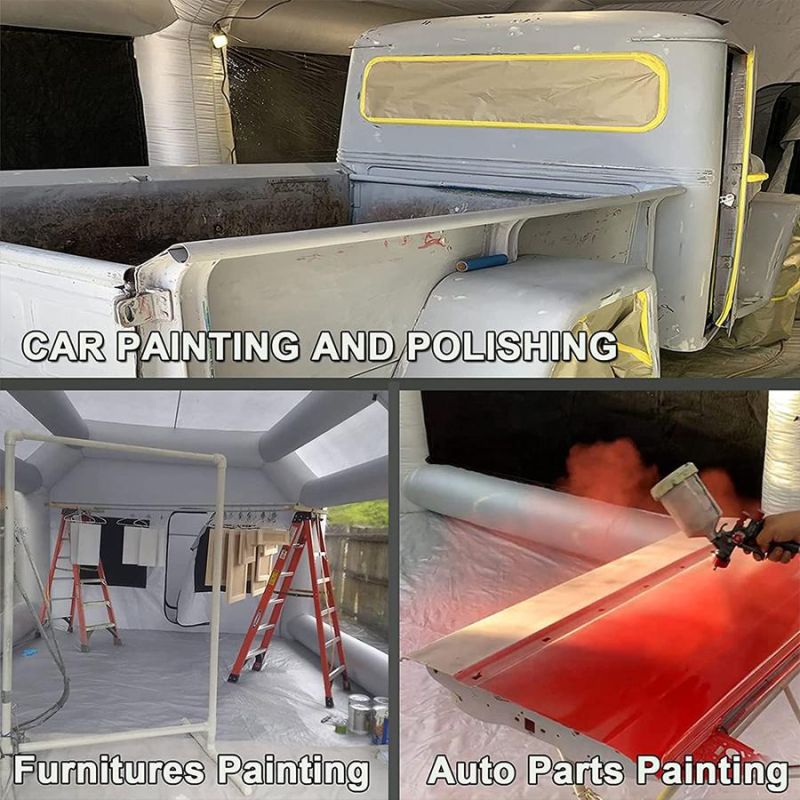 Car Inflatable Paint Spray Booth Portable Paint Spray Booth 1100W/ 950W Blower