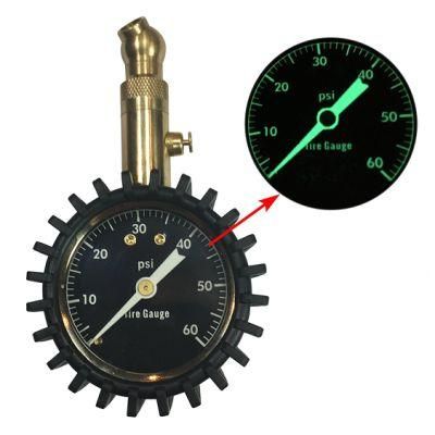 Heavy Duty Accurate 2&prime;&prime; Tire Air Pressure Gauge with Swivel Air Chuck