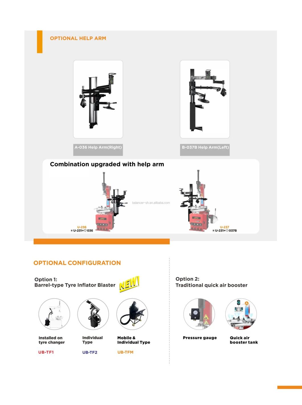 Unite Large Turntable Tyre Changer for 12"-26" Tilting Back Tire Changer U-231