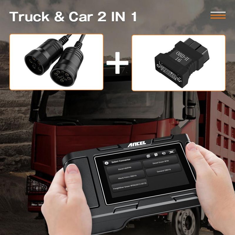 Ancel HD3200 OBD2 Scanner Heavy Duty Diagnostic Tool for Car and Truck OBD2 Car Diagnosis Tool Oil DPF Reset Automotive Scanner for Asian Diesel Vehicles