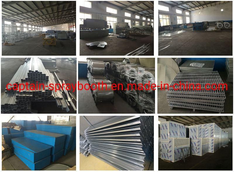 High Efficiency Metal Sheet Painting Coating Line Combination Spray Booth and Prep Station Bay Standby Paint Booth
