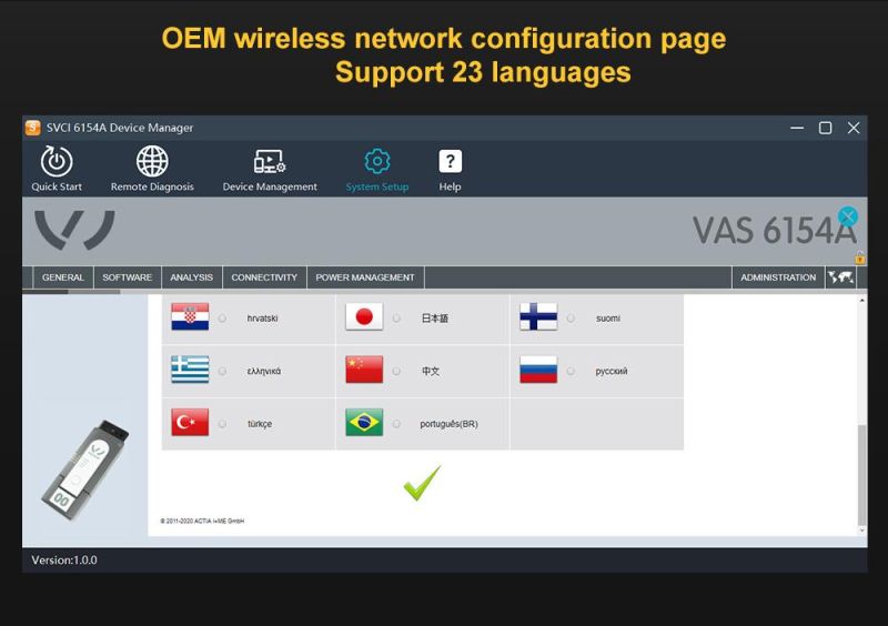 Svci VAS6154A WiFi Professional Auto Scanner Cover All Models and Function of VAS6154 Support Can Fd and Doip Protocol