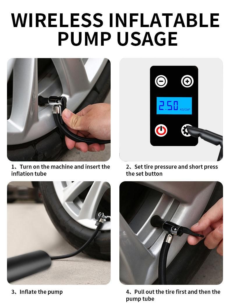 New Car Tyre Inflator 12V Portable Mini Emergency Car Pump
