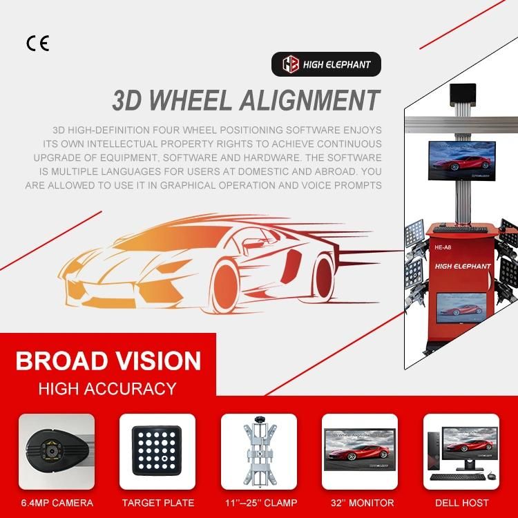 Popular Aligner Machine / 3D Wheel Alignment /Four Post Car Lift Use with Alignment Machine for Garage