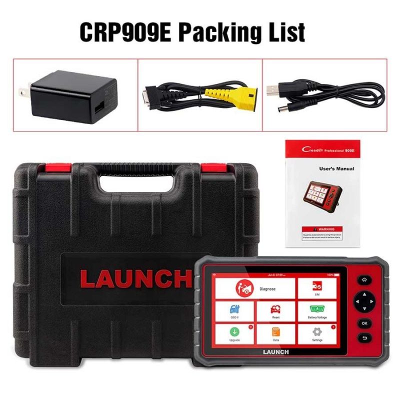 Launch X431 Crp909e Full System Car Diagnostic Tool with 15 Reset Service Pk Mk808 Crp909