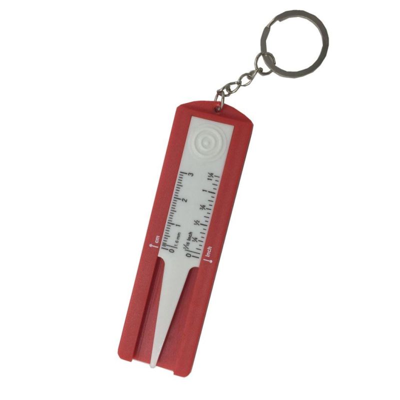 Convenient Small Plastic Tire Tread Depth Gauge with Keychain for Promotion