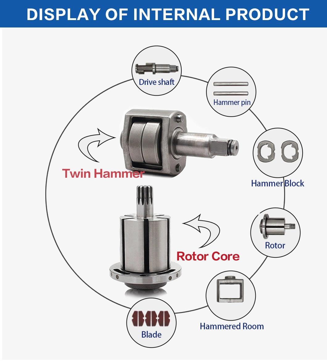 1/2" High Torque Type Repair Tools Air Powered Twin Hammer Pneumatic Air Impact Wrench at-D3890