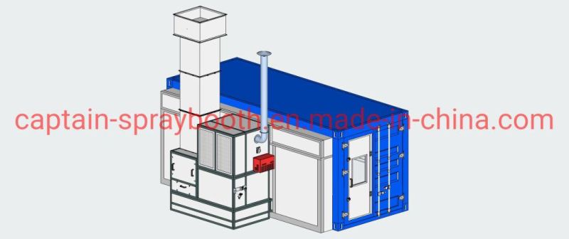 40hc Container Spray Booth Water Curtain Booth Baking Oven