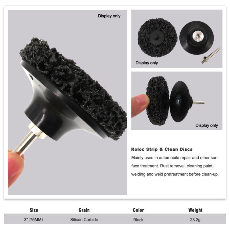 3" 75mm Roll Lock Easy Strip Clean and Strip Grinding Discs for Surface Prep Removal