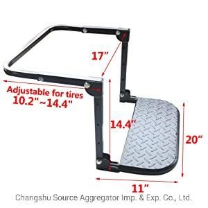 Portable Tire Step for Pickup SUV Max 14.4" Tire