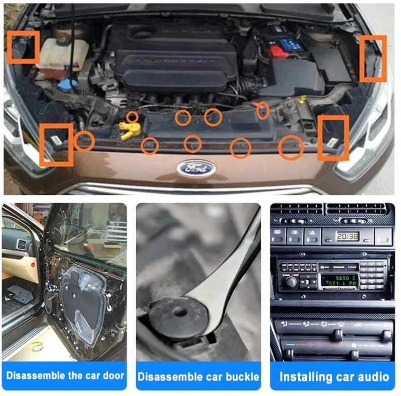 Viktec Car Body Upholstery & Trim Clip Plastic Fastener Door Panel Remover Tool for Automotive Audio Equipment