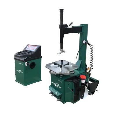 Green CE Approved Tire Fitting Machine Wheel Balancing Combo