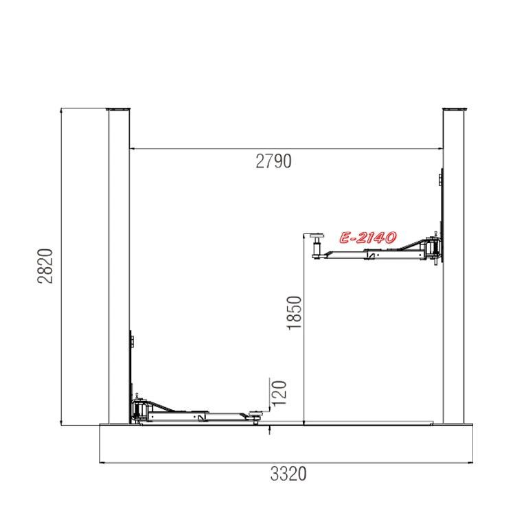 Vico 2 Post Hydraulic Car Lift Vehicle Hoist Floor Plate