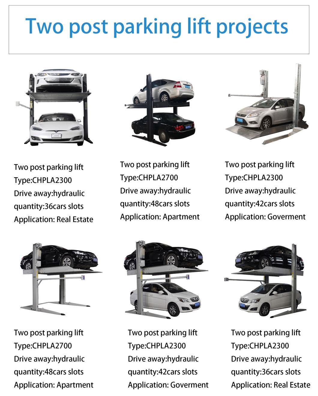 Double-Cylinder Hydraulic 2 Post Car Parking Lift