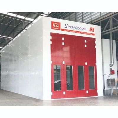 Large Industrial Truck Paint Booth Two Sides Exhausted Bus Spray Booth with Diesel Burner