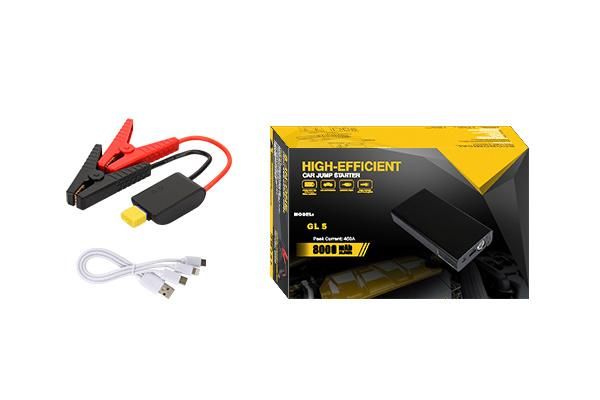 Car Jump Starter Gl5 8000mAh 400A High-Efficient with Smart Cable