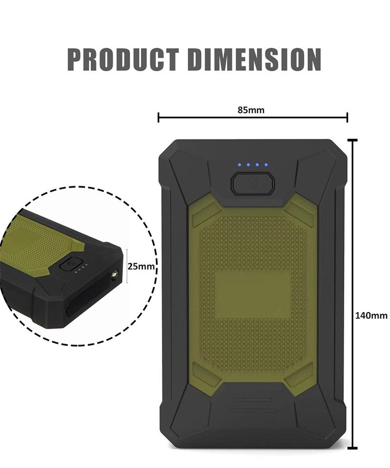 Waterproof Vehicle Jump Start Pack Lithium Rugged Car Jumper Portable Car Battery Jump Starter
