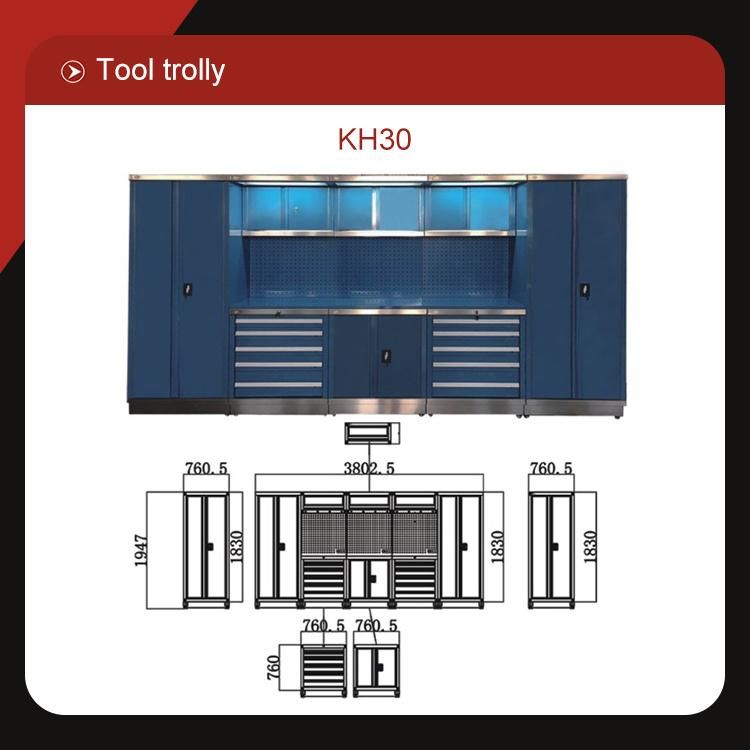 Trolley Tool Box Tools Box Trolley Aluminium Trunk Tool Kit Flight Box Storage for Mechanic Tools