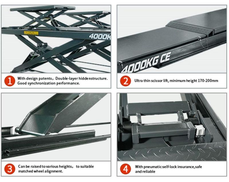 Jintuo Cheap Oil Change Scissor Car Lifts for Garages