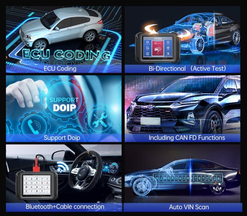 Xtool D9 OBD2 All System Bidirectional Scan Diagnostic Tools with 30+Special Functions ECU Coding Support Doip Can Fd Protocol