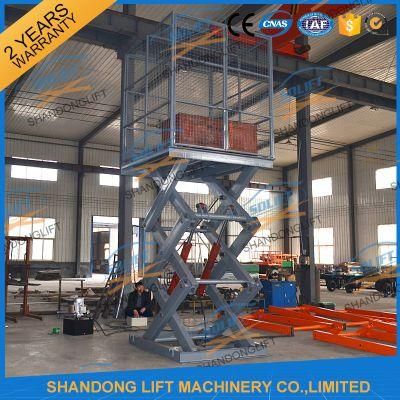 Customized Hydraulic Safety Cargo Lift for Warehouse