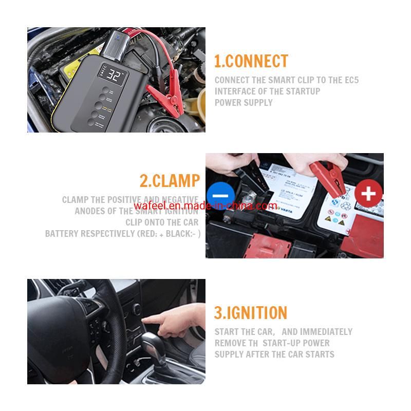 Li-Polymer Battery Car Jump Starter for 12V Gasoline Vehicle/Diesel Vehicle Power Bank