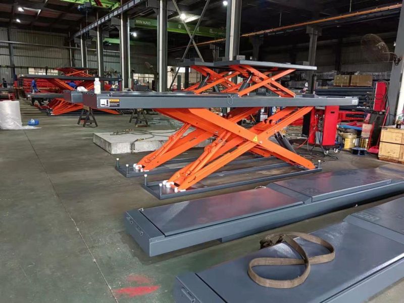 4000kg Lifting Equipment Low Profile Double Wheel Alignment Scissor Vehicle Lift