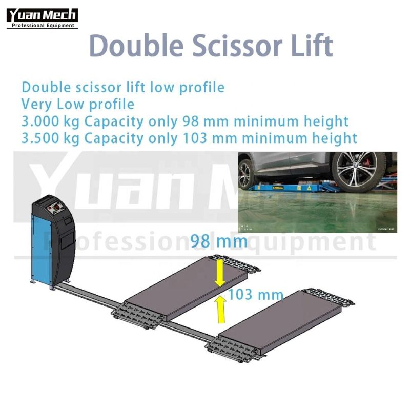 Yuanmech Dl30crs Low Profile Double Scissor Lift for Caravan and Mechanical Safety Devise