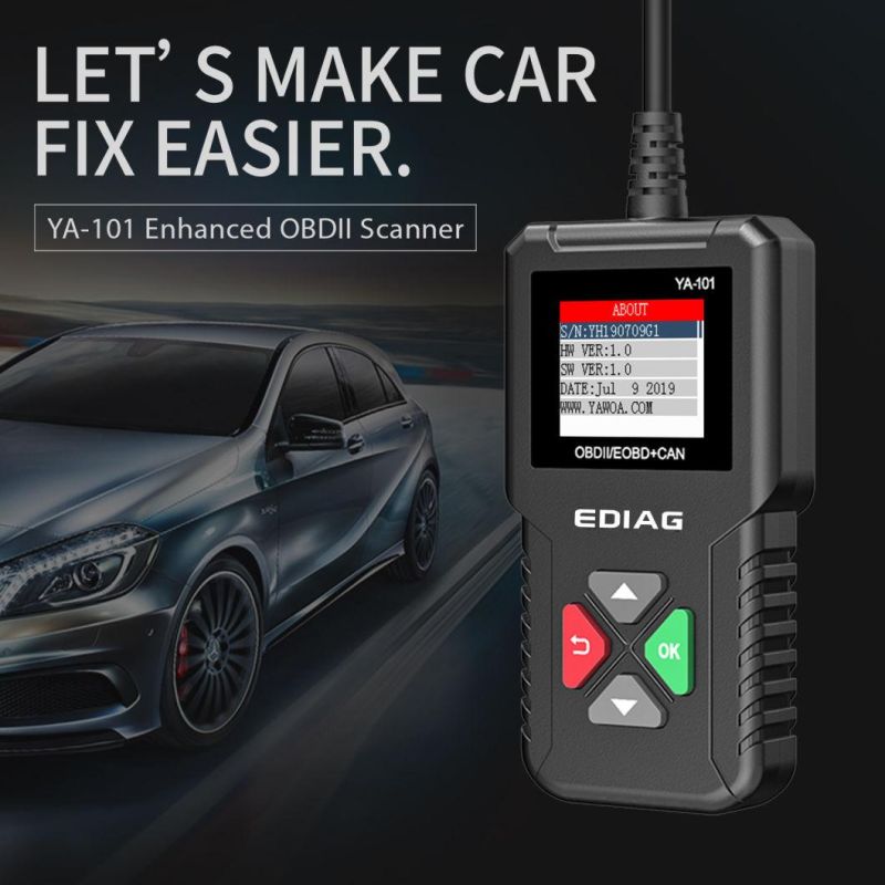 Ediag Ya101 Auto Scanner Same as Launch Cr3001 Obdii Test